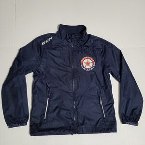 (#15)CCM Navy Windbreaker Jacket with Red Star Patch